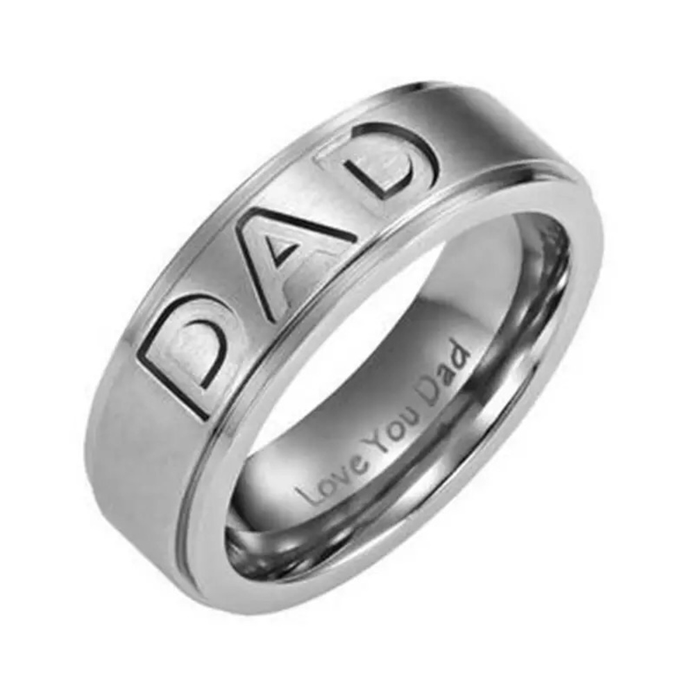 Dad ring fathers Day birthday jewelry